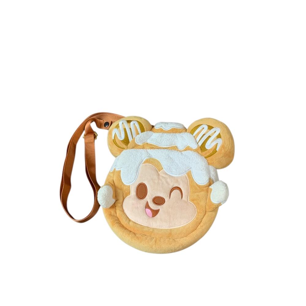 Disney Munchlings Mickey Mouse Cinnamon Roll Plush Crossbody Bag OS With Tags